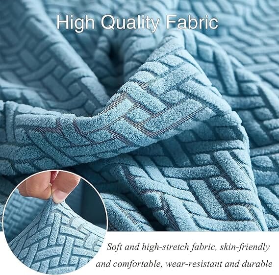 Blue Polar Fleece Sofa Cover Great Happy IN 