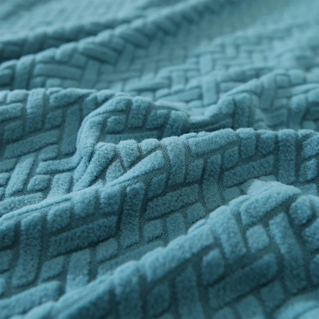 Teal Polar Fleece Sofa Cover Great Happy IN 
