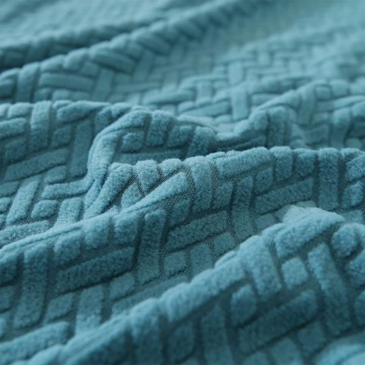 Teal Polar Fleece Sofa Cover Great Happy IN 