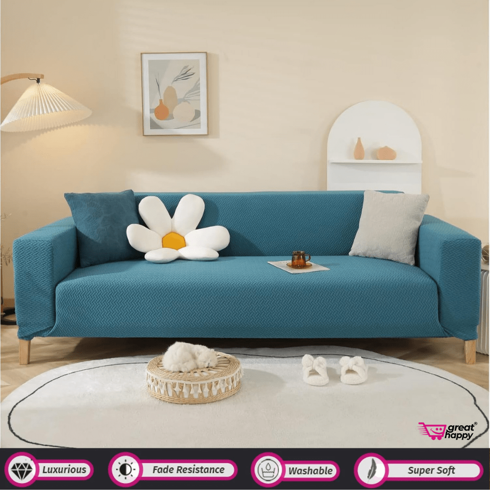Polar Fleece Sofa Cover Great Happy IN PF Teal Sofa Cover 1 Seater 