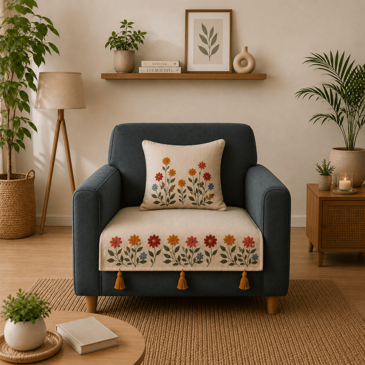 Jute Cotton Sofa Cover jute sofa cover Great Happy IN 