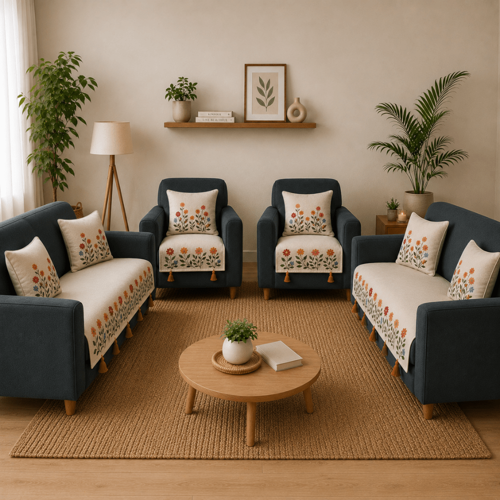 Jute Cotton Sofa Cover jute sofa cover Great Happy IN 