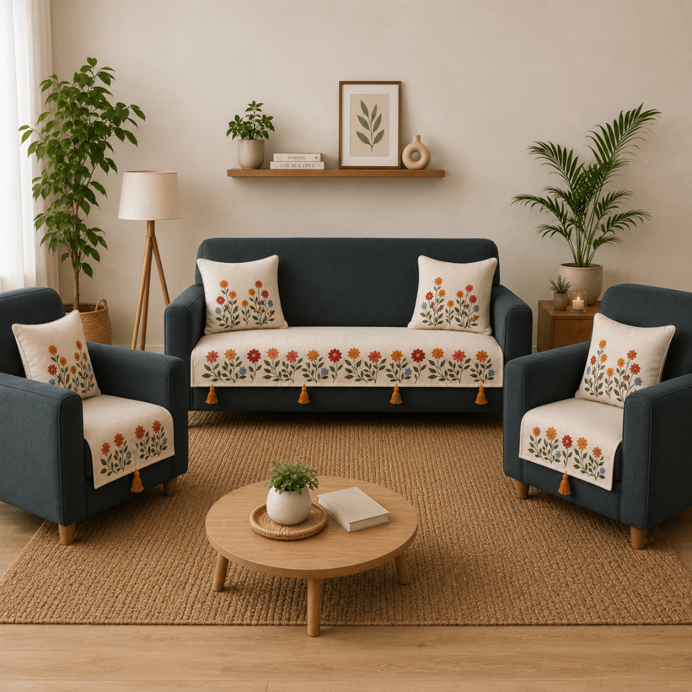 Jute Cotton Sofa Cover jute sofa cover Great Happy IN 