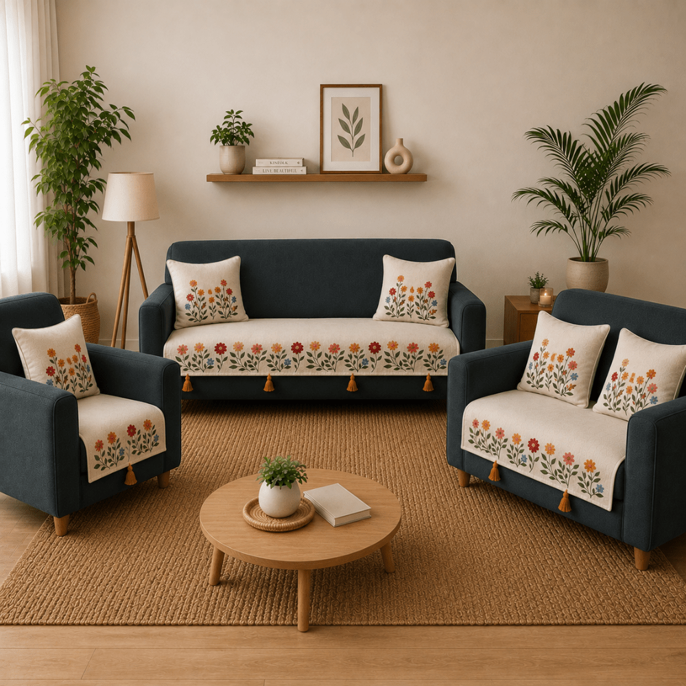 Jute Cotton Sofa Cover jute sofa cover Great Happy IN 