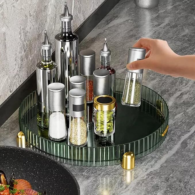 360° Rotating Cabinet Turntable Organizer Great Happy IN 