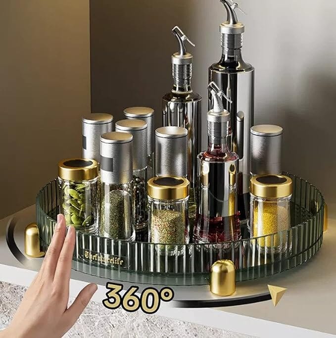 360° Rotating Cabinet Turntable Organizer Great Happy IN 