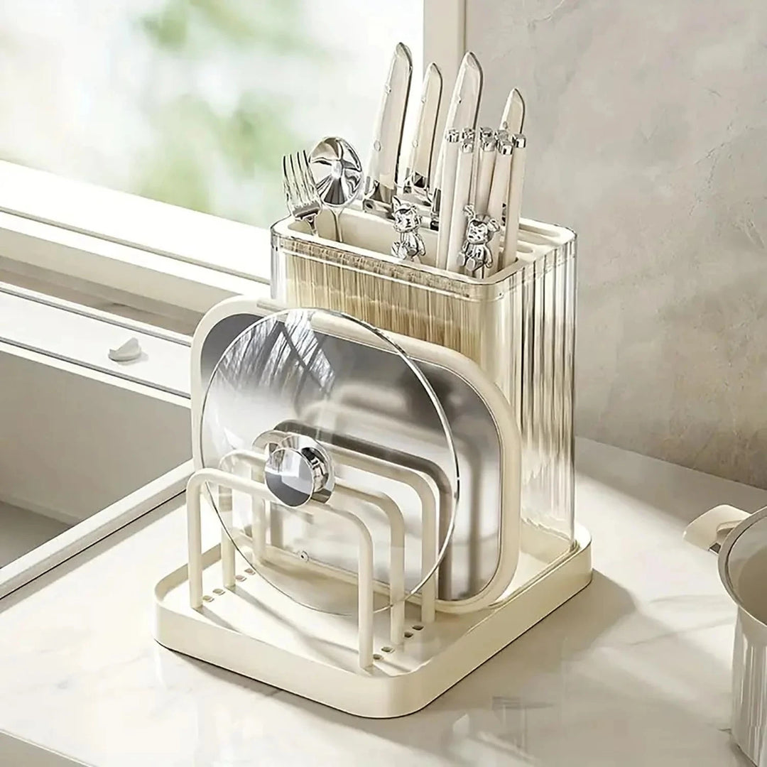Universal Knife & Utensil Holder Block Great Happy IN 