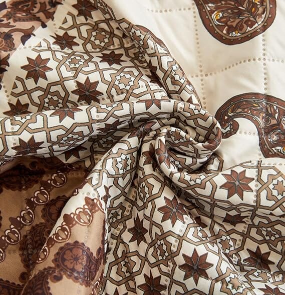 Boho Brown Quilted Sofa Cover Great Happy IN 