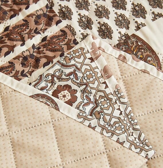 Boho Brown Quilted Sofa Cover Great Happy IN 