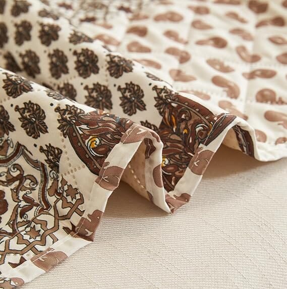 Boho Brown Quilted Sofa Cover Great Happy IN 