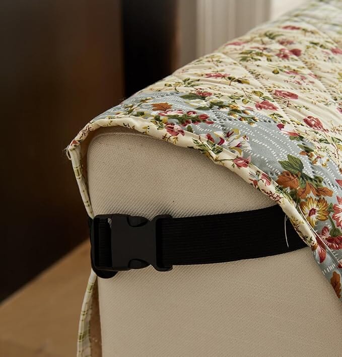 Flora Jade Quilted Sofa Cover Great Happy IN 