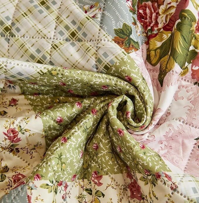 Flora Jade Quilted Sofa Cover Great Happy IN 