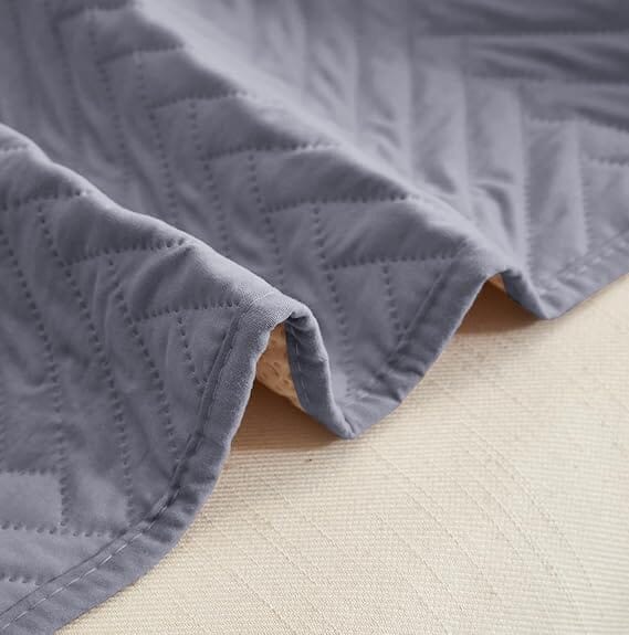 Sublime Grey Quilted Sofa Cover Great Happy IN 