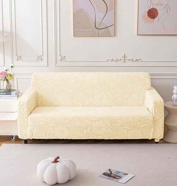 Flower Pattern Jacquard Sofa Cover