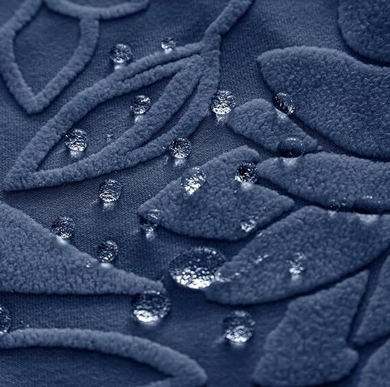 Dark Blue Jacquard Chair Cover- Stretchable & Elastic Fitted Great Happy IN 