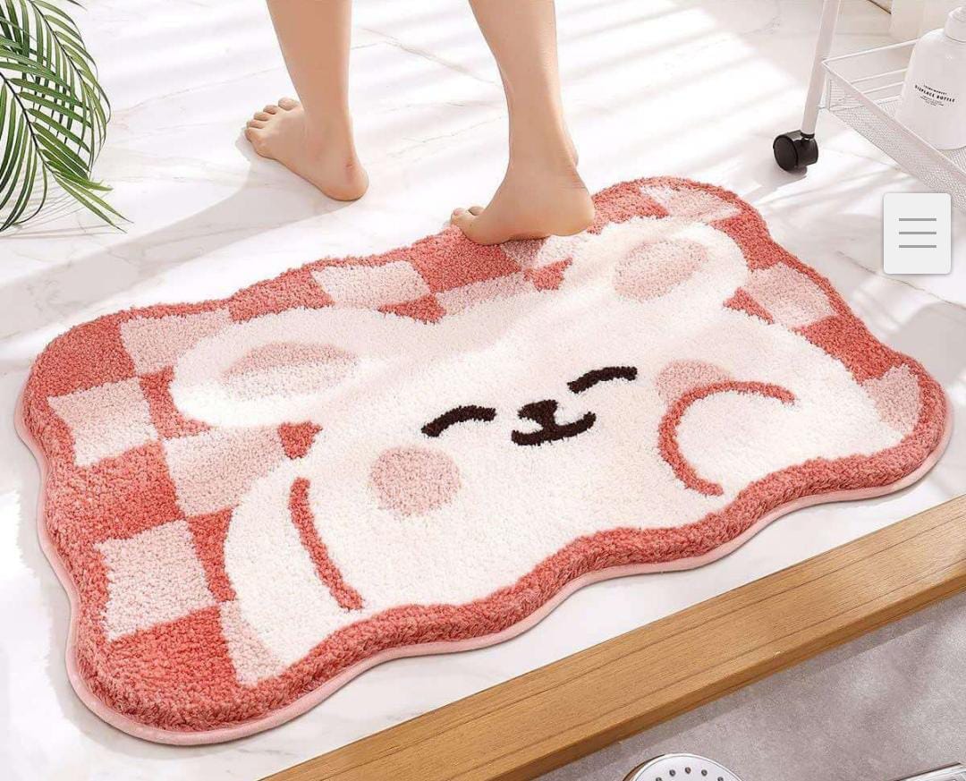 Soft Non-Slip Premium Bath Mat- 40 x 60 CM Great Happy IN Rabbit Pack of 1 