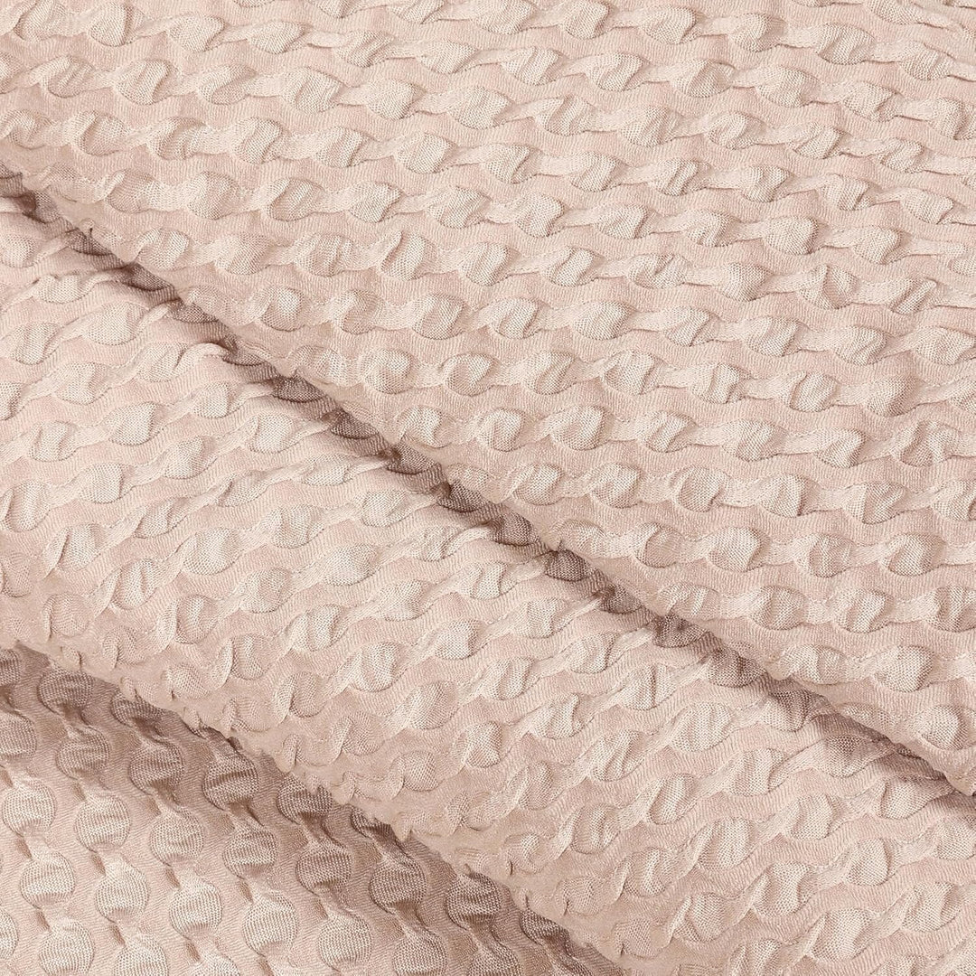 Beige Honeycomb Pattern Jacquard Sofa Cover Great Happy IN 