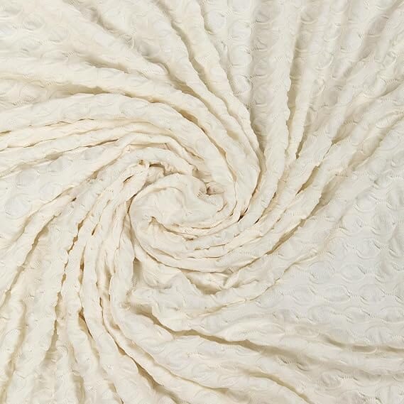 Cream Honeycomb Pattern Jacquard Sofa Cover Great Happy IN 