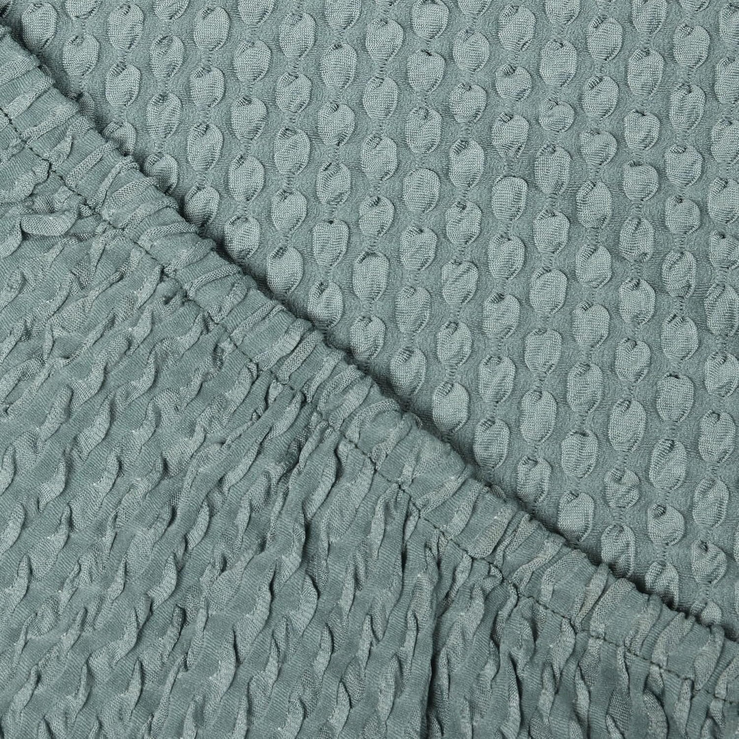 Green Honeycomb Pattern Jacquard Sofa Cover Great Happy IN 