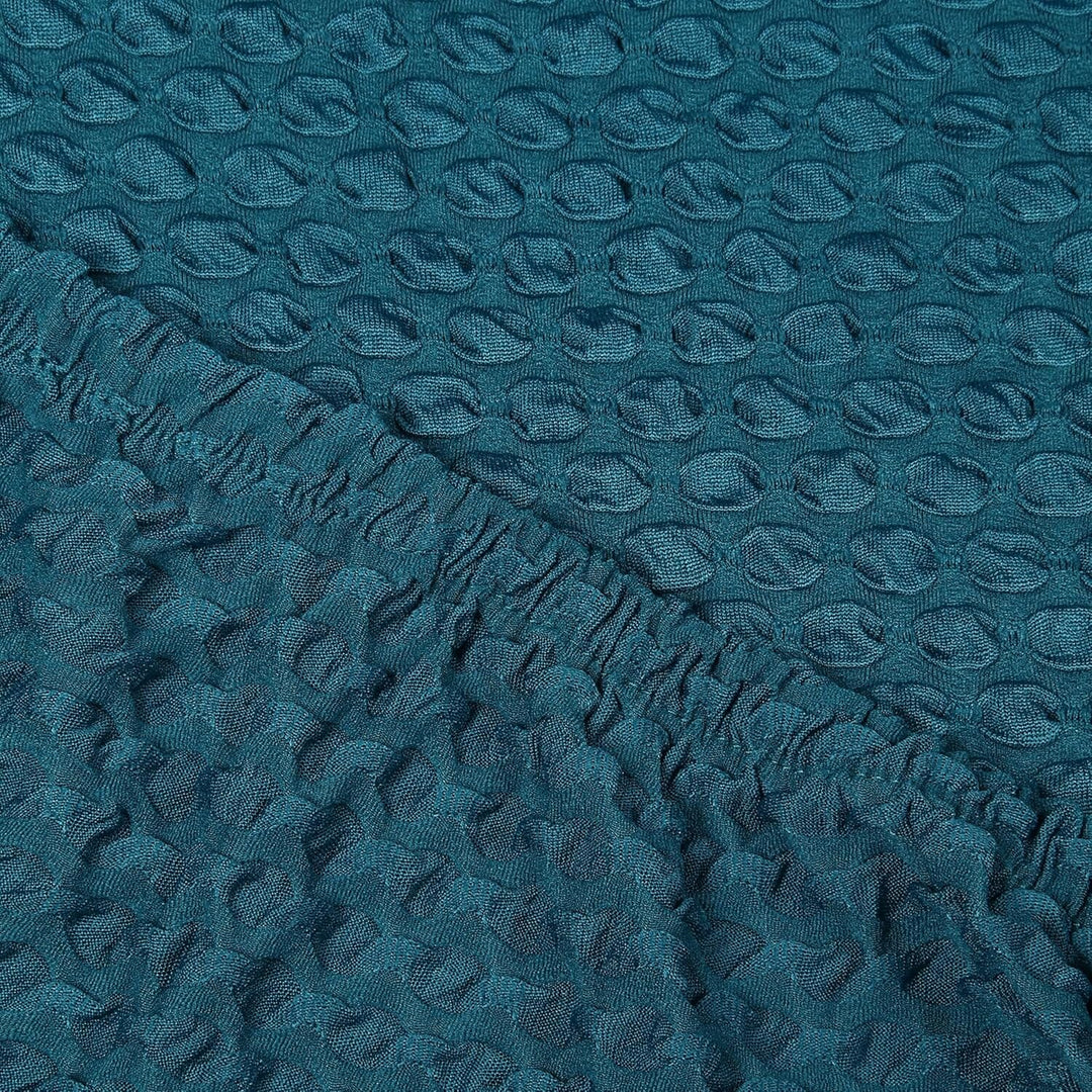 Teal Honeycomb Pattern Jacquard Sofa Cover Great Happy IN 