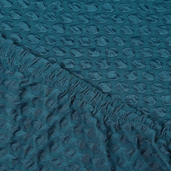 Teal Honeycomb Pattern Jacquard Sofa Cover Great Happy IN 