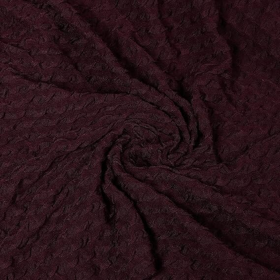Wine Honeycomb Pattern Jacquard Sofa Cover Great Happy IN 