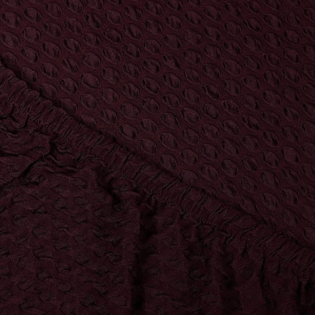 Wine Honeycomb Pattern Jacquard Sofa Cover Great Happy IN 