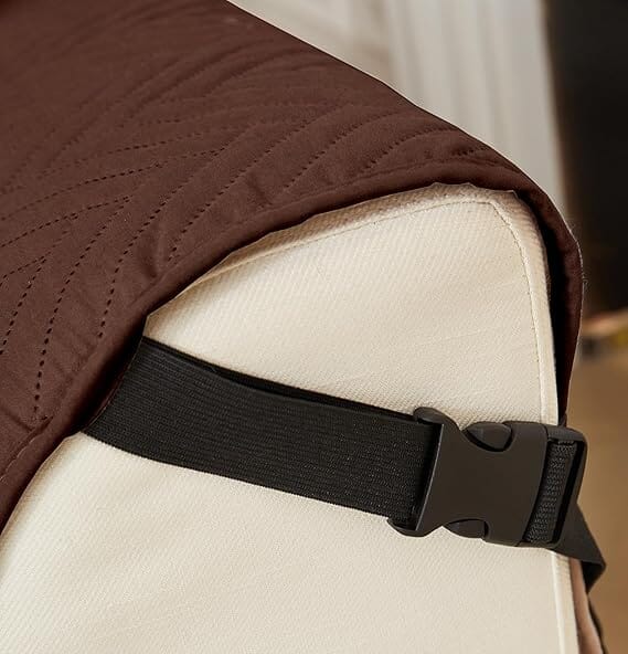 Sublime Brown Quilted Sofa Cover Great Happy IN 