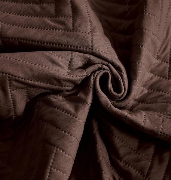 Sublime Brown Quilted Sofa Cover Great Happy IN 