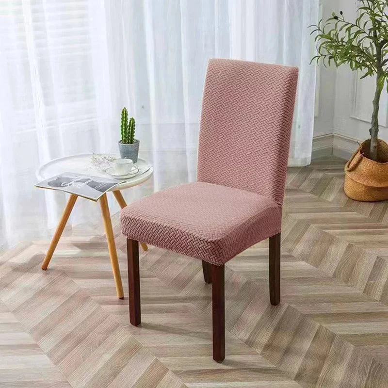 Pink Polar Fleece Premium Chair Cover - Stretchable & Elastic Fitted Great Happy IN 