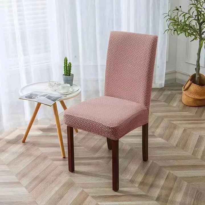 Pink Polar Fleece Premium Chair Cover - Stretchable & Elastic Fitted Great Happy IN 