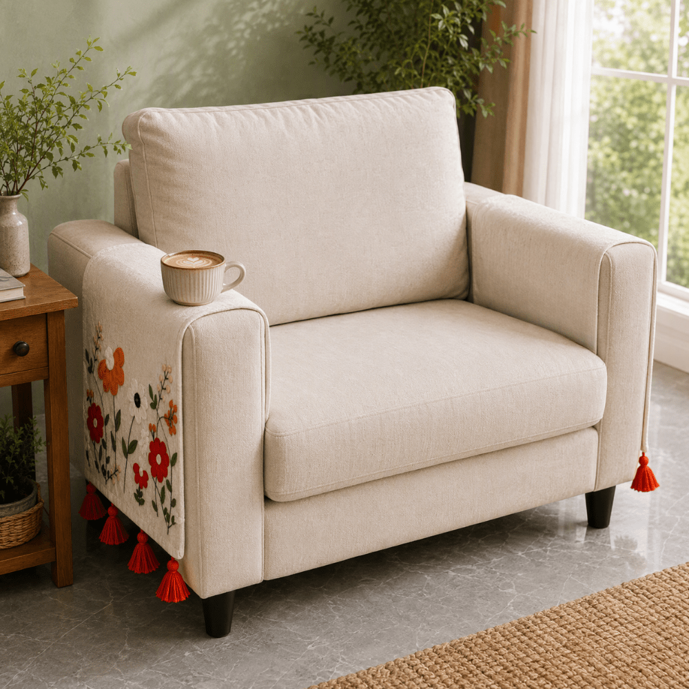Jute Look Cotton Sofa Cover jute sofa cover Great Happy IN 