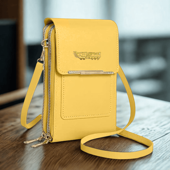 Premium Touch Screen Women's Bag ( Anti-theft RFID Protection ) Great Happy IN YELLOW 