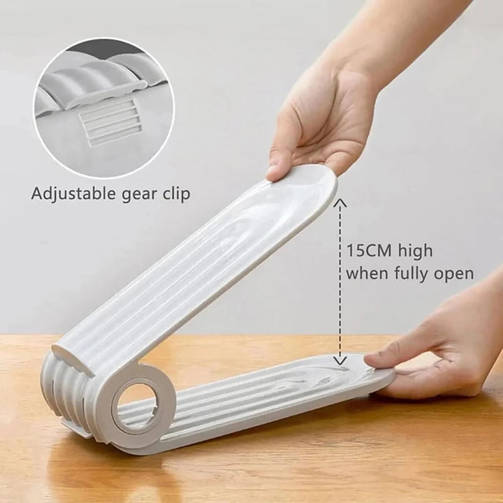 Space-Saving Shoe Slot Stackers – Double Deck Great Happy IN 