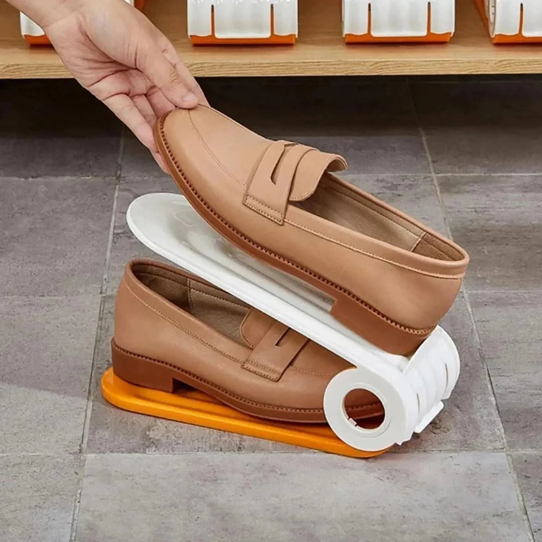 Space-Saving Shoe Slot Stackers – Double Deck Great Happy IN 