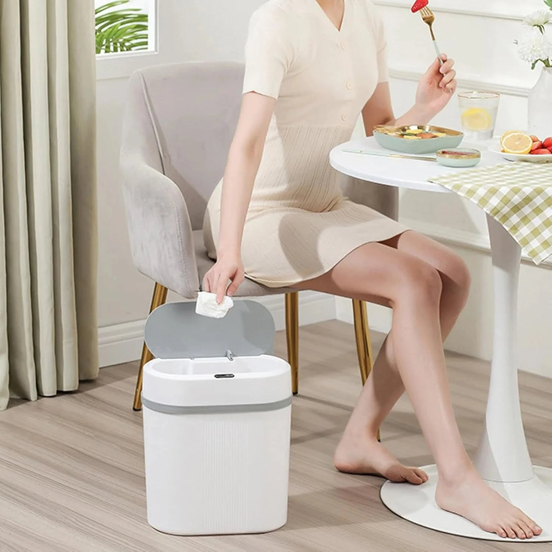 Automatic Sensor Waste Bin 12 L – Hands-Free Oval Design Great Happy IN 