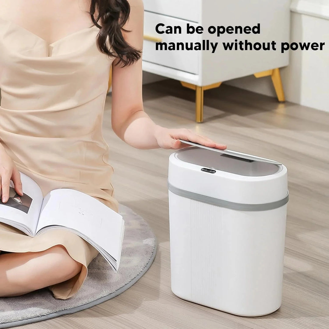 Automatic Sensor Waste Bin 12 L – Hands-Free Oval Design Great Happy IN 