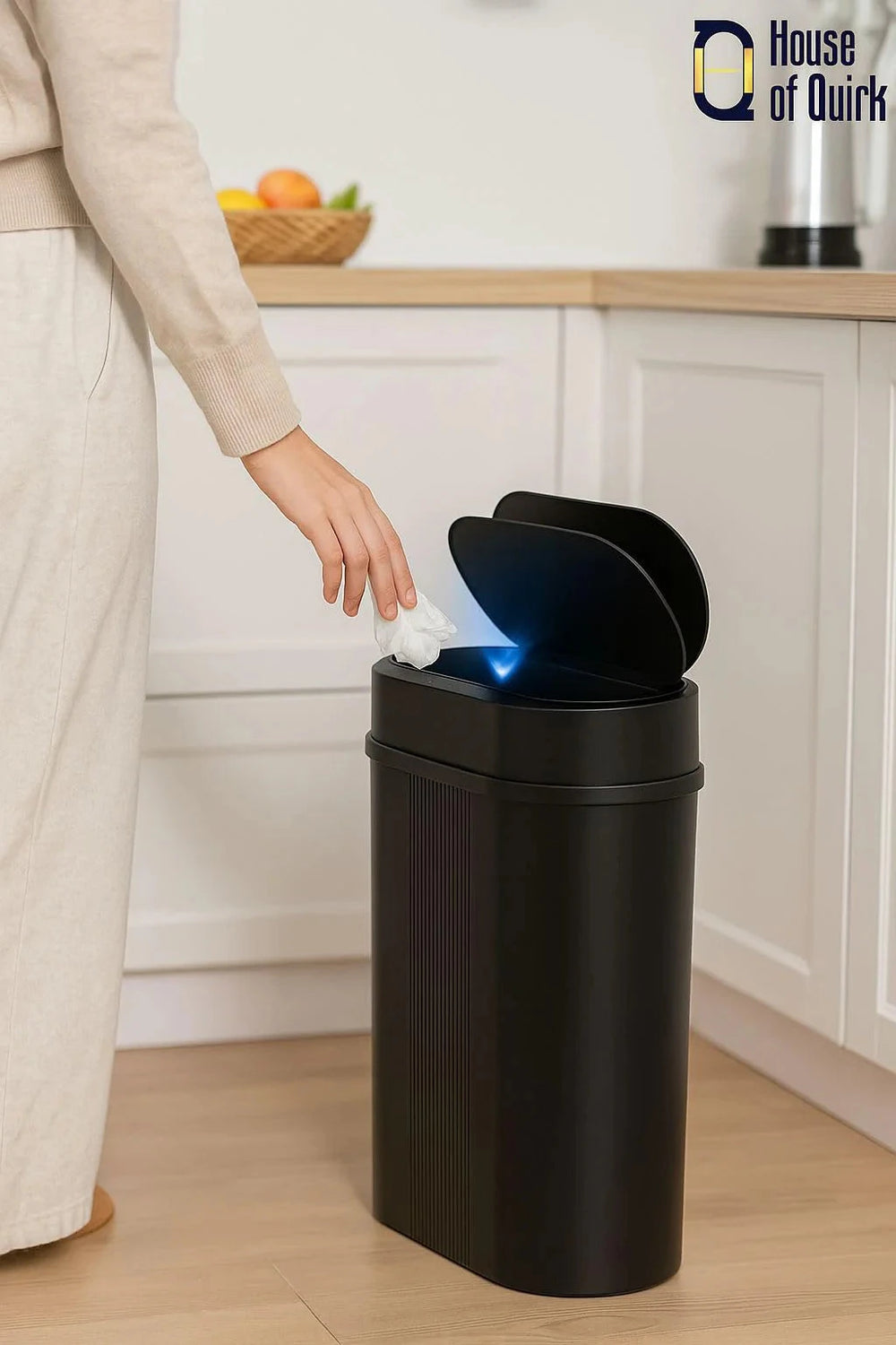 Automatic Sensor Waste Bin 12 L – Hands-Free Oval Design Great Happy IN 