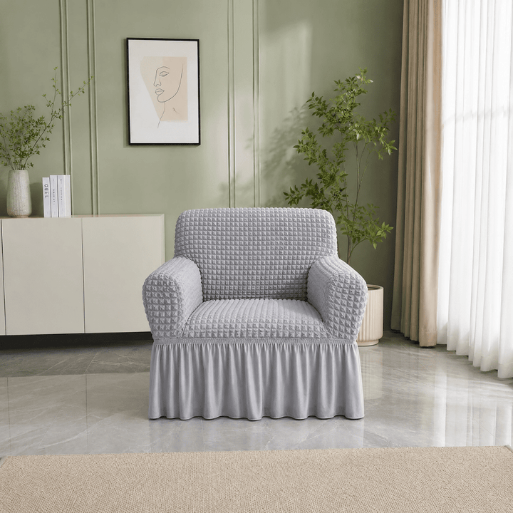 Smoke Bubble Frill Sofa Cover bubble frill sofa cover Great Happy IN 1 Seater 