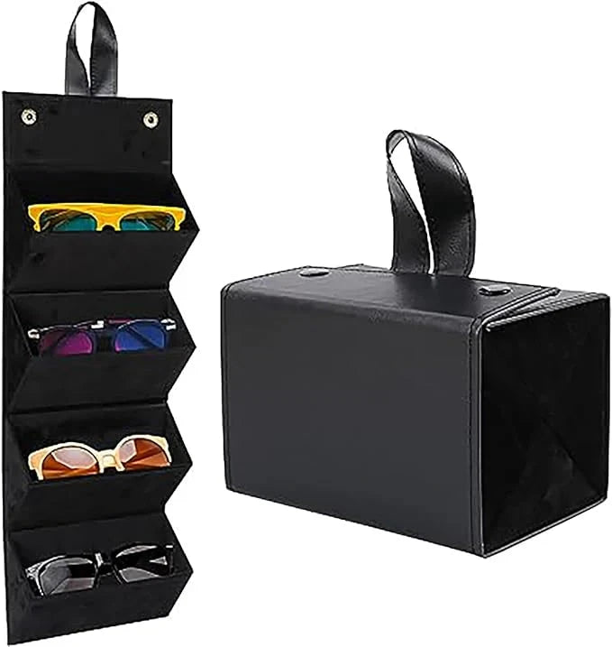 Luxury Faux Leather Eyewear Organizer Great Happy IN 