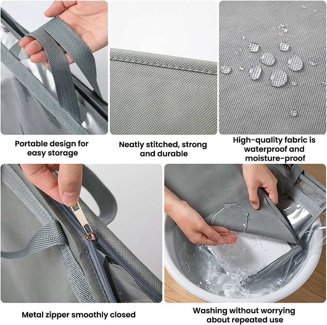 Clear Purse Organizer with Pockets & Carry Handle Great Happy IN 