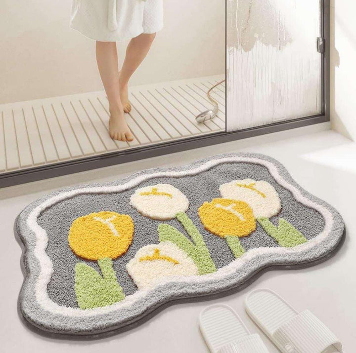 Soft Non-Slip Premium Bath Mat- 40 x 60 CM Great Happy IN Tulip Pack of 1 