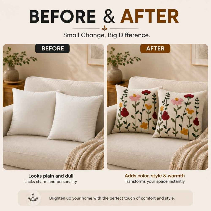 Gulbahar Artisan Embroidered Cushion Covers 16 × 16