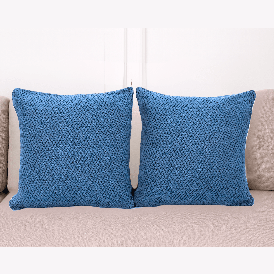 Blue Polar Fleece Cushion Covers Great Happy IN 2 Cushion Cover 