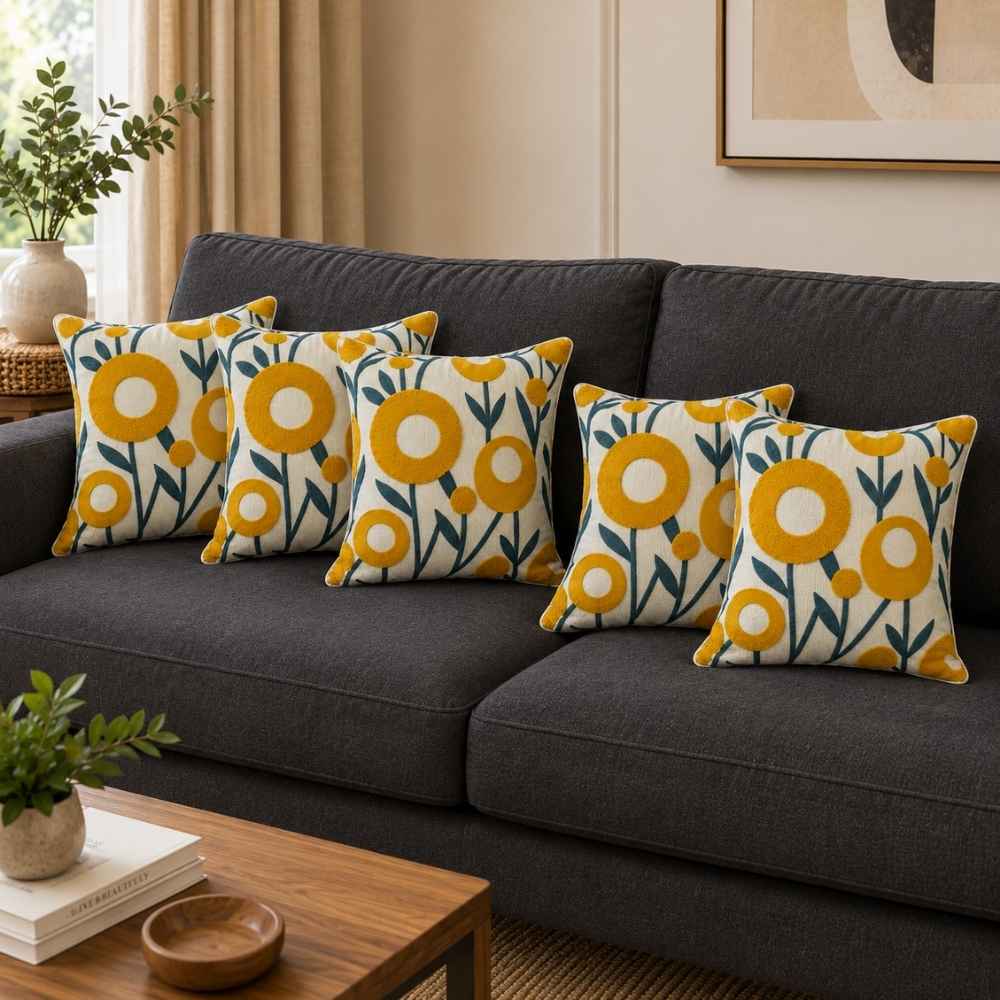 Genda Grove Artisan Embroidered Cushion Covers 16 × 16