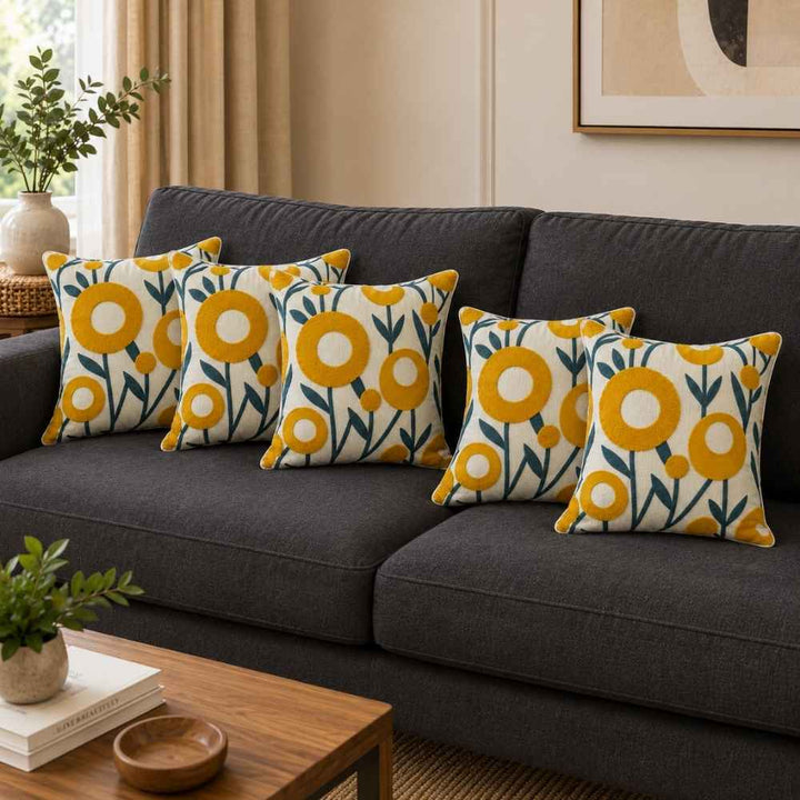 Genda Grove Artisan Embroidered Cushion Covers 16 × 16