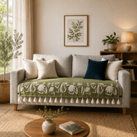 Jute Cotton Sofa Cover jute sofa cover Great Happy IN 