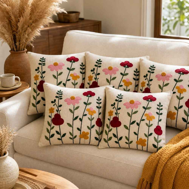 Gulbahar Artisan Embroidered Cushion Covers 16 × 16