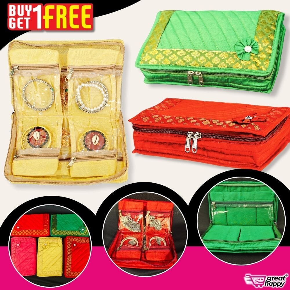 Jewellery Organizer Bag - 7 Pockets Great Happy IN BUY 1 GET 1 FREE - ₹799 