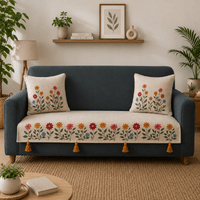 Jute Cotton Sofa Cover jute sofa cover Great Happy IN 